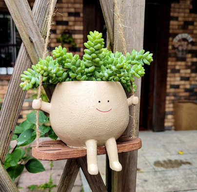 Smiling Swing Planter Pot