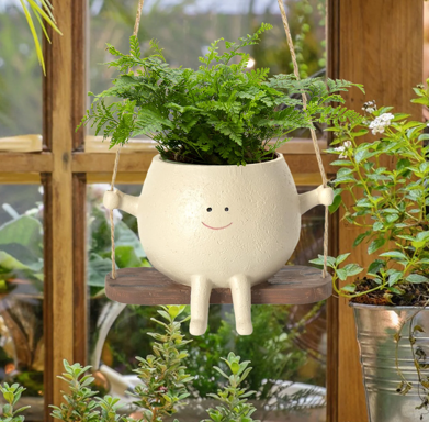 Smiling Swing Planter Pot