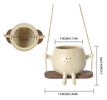 Smiling Swing Planter Pot