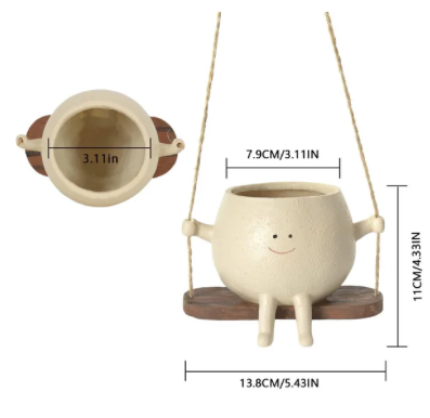 Smiling Swing Planter Pot